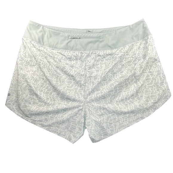 Athleta Gray Geometric Printed Run With It 3.5” Shorts In Size 3X - Picture 4 of 8